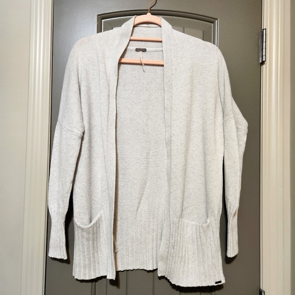 Temperance Oversized Knit Cardigan Gray Open Front Womens XSmall